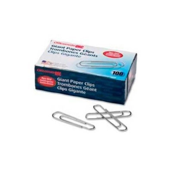 Officemate International Officemate® Giant Non-Skid Paper Clips, Silver, 100/Box 99915